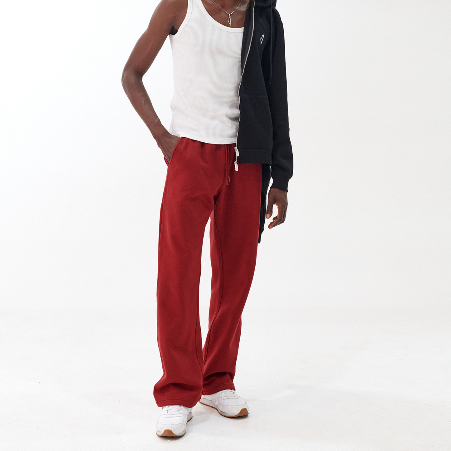 Core Straight Leg Sweat Pants Ruby