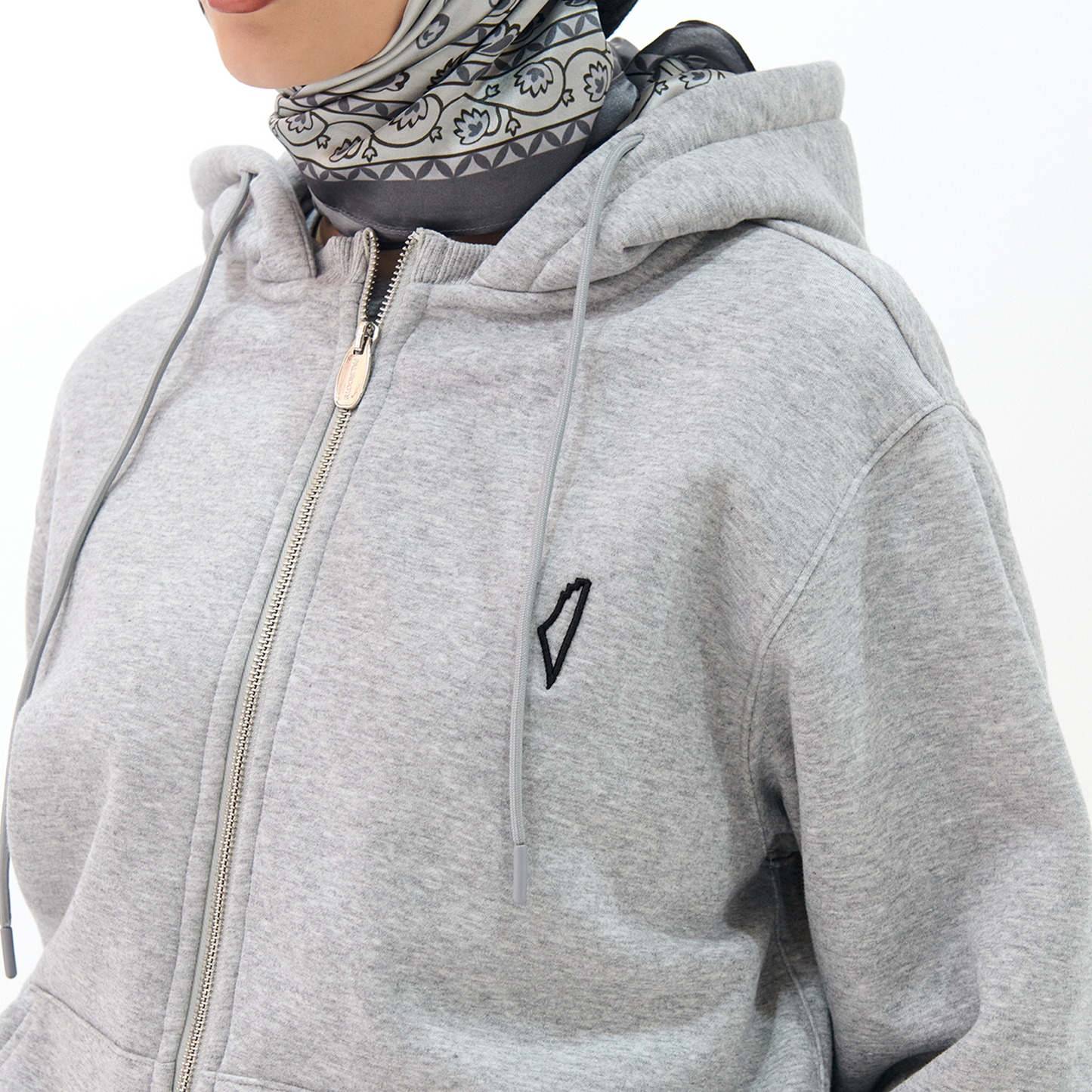 Core Zip Up Hoodie Stone