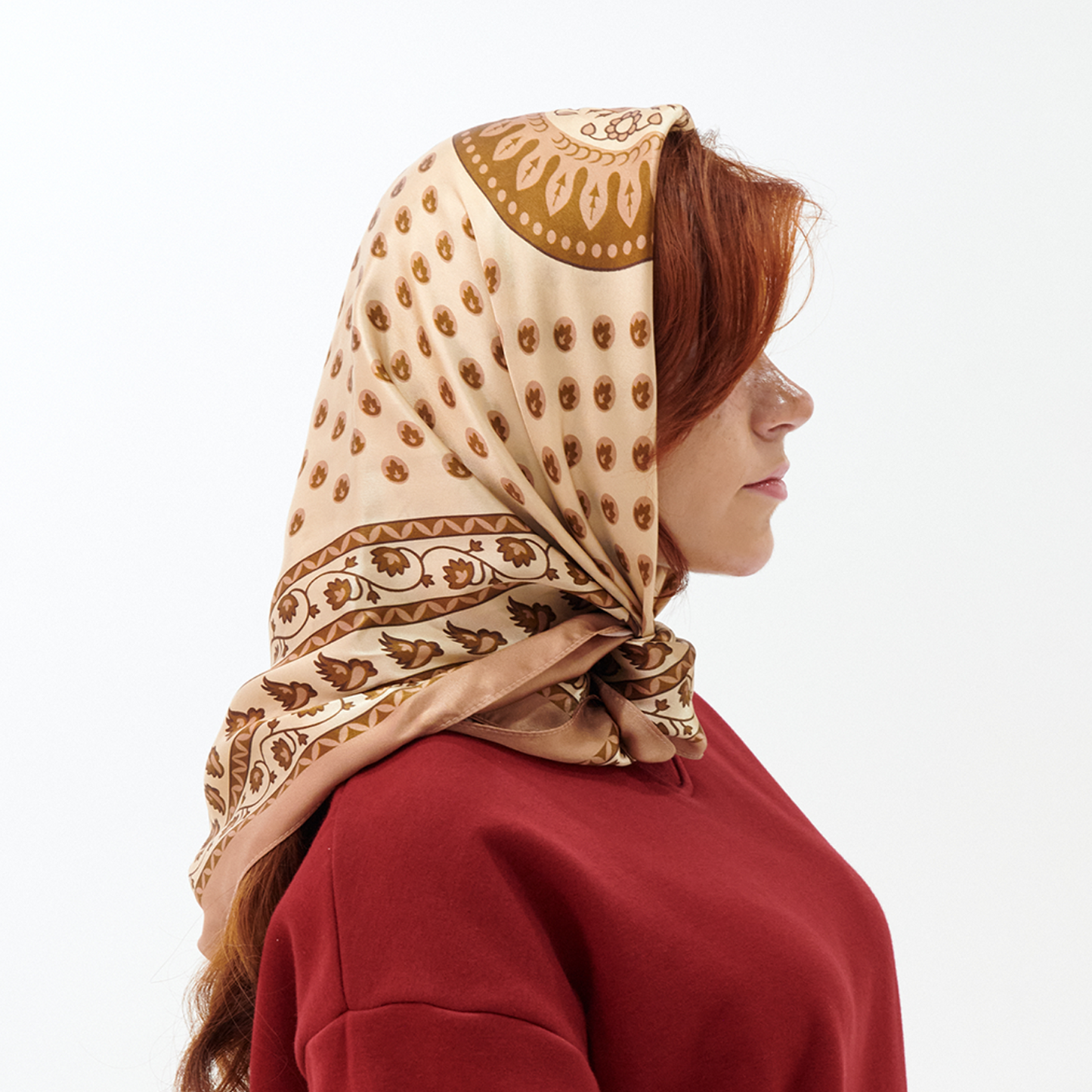 Asba Silk Bandana Brown