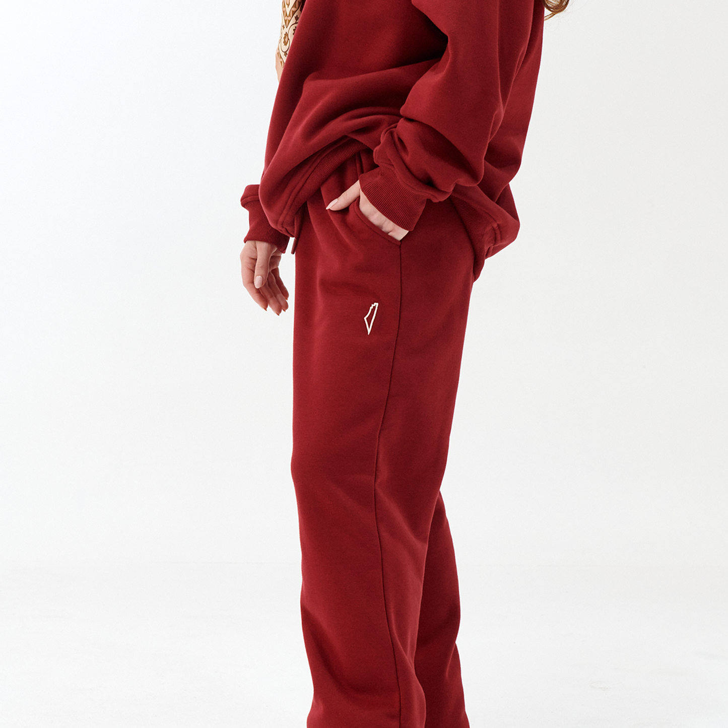 Core Straight Leg Sweat Pants Ruby