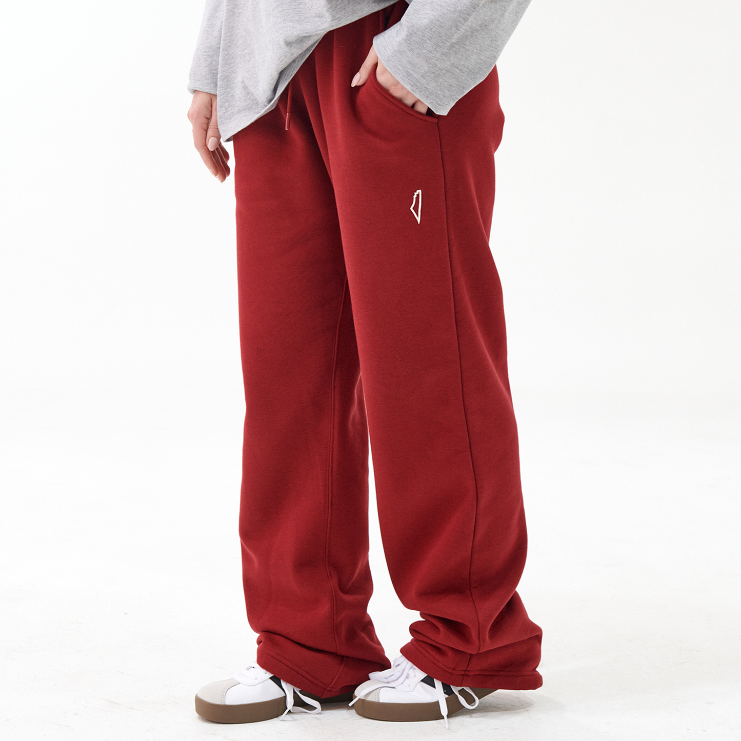 Core Straight Leg Sweat Pants Ruby