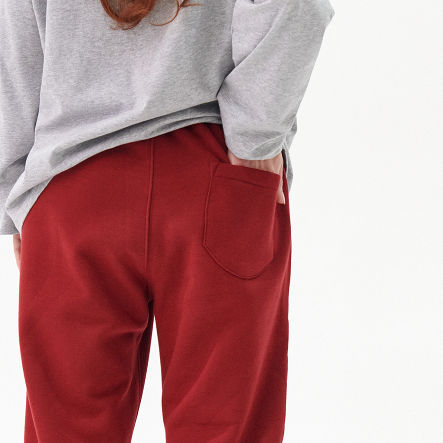 Core Straight Leg Sweat Pants Ruby