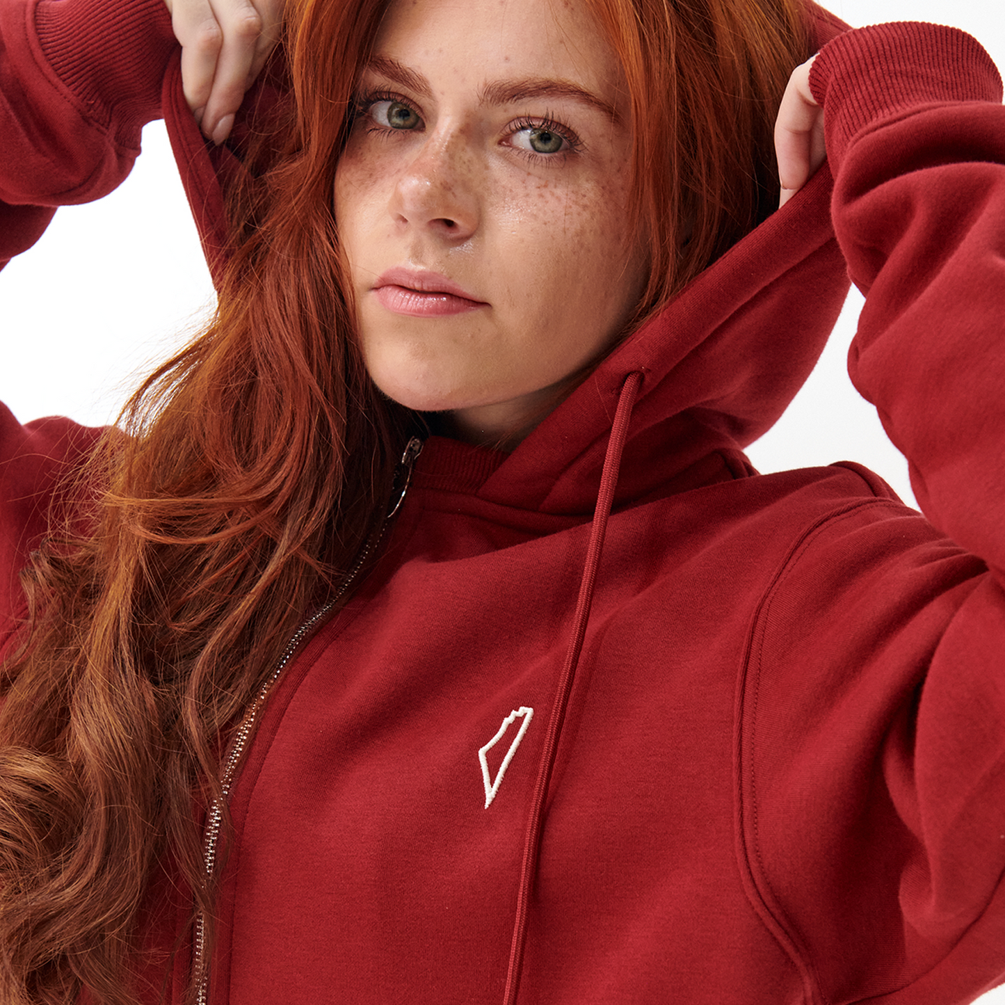 Core Zip Up Hoodie Ruby