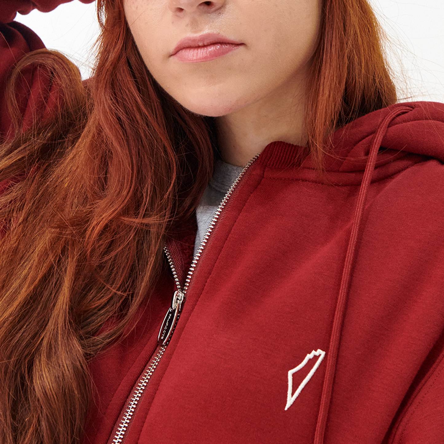 Core Zip Up Hoodie Ruby