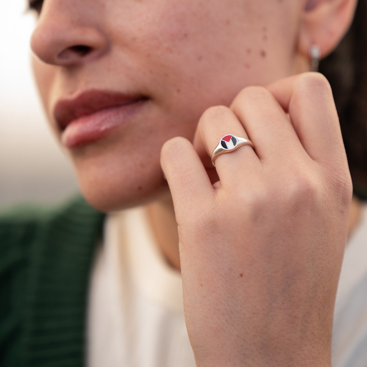 Pali Flag Signet Ring Silver