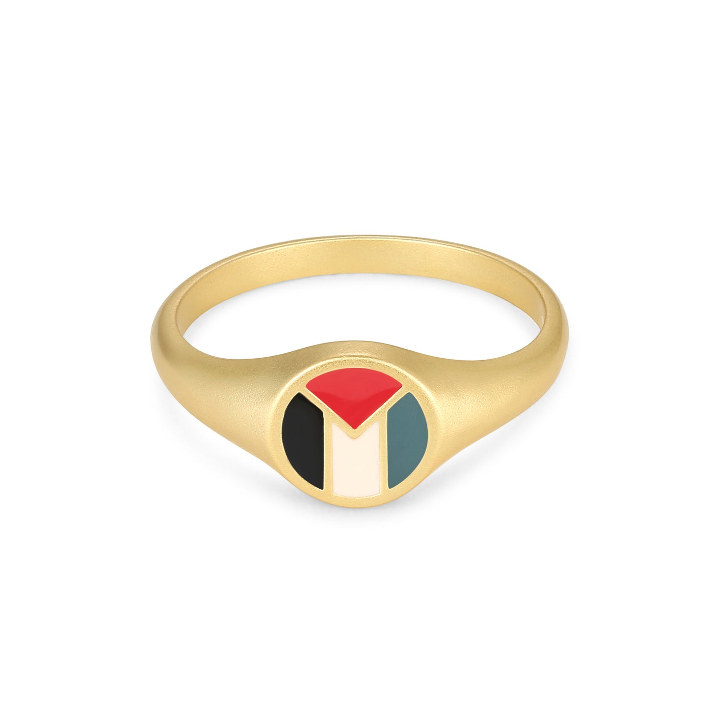 Pali Flag Signet Ring Gold