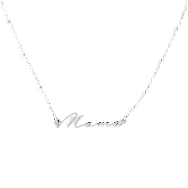 1pc Unique Exquisite S925 Sterling Silver Mama Necklace, Alphabet Pendant  For Women, Mother's Day Gift | SHEIN USA